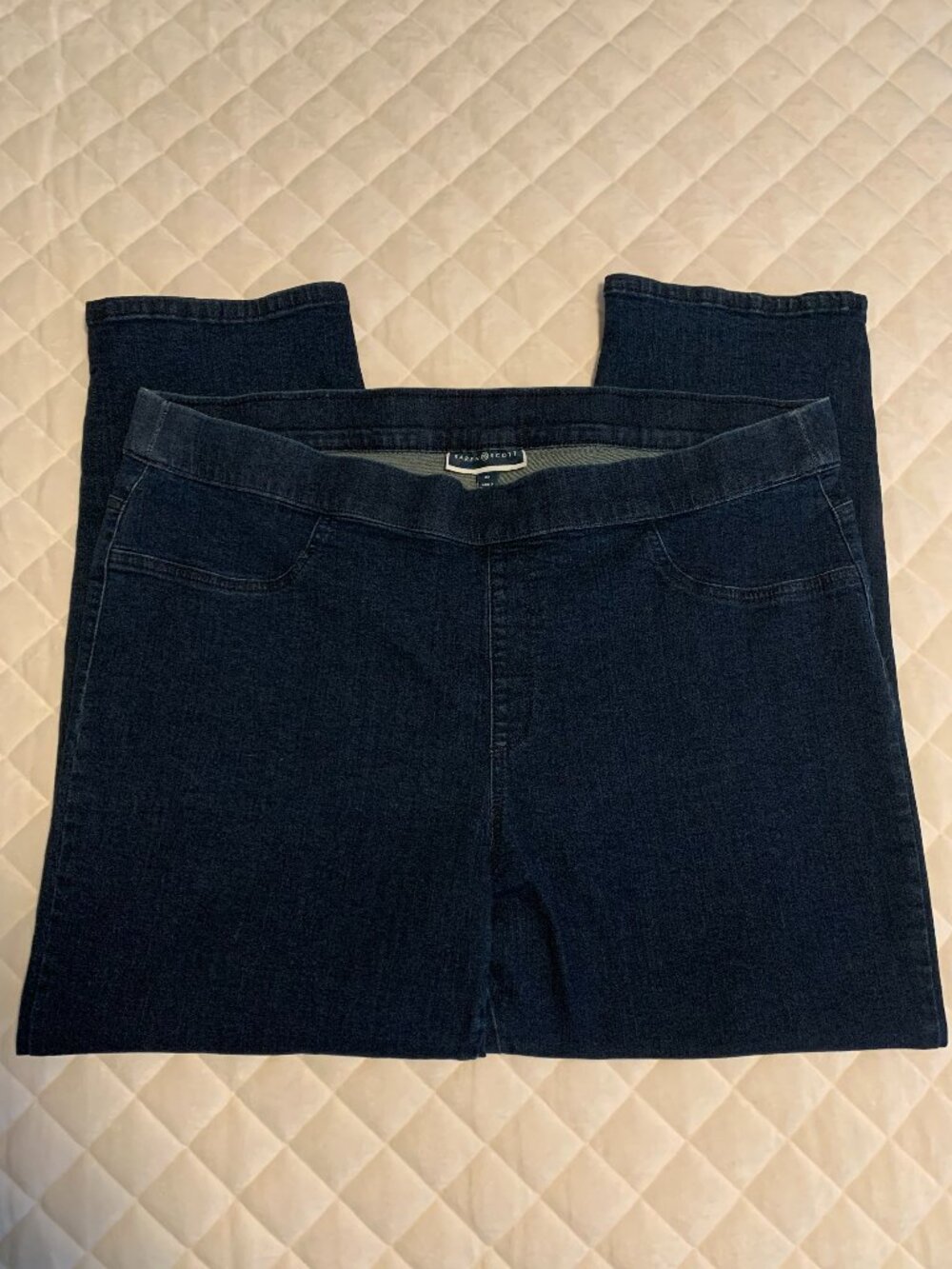 Karen Scott 2X Pull on Jeans straight EUC